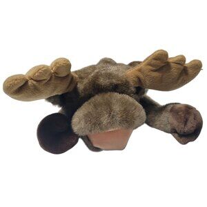 Aurora Flopsies Moose 12 inch Plush Brown Lying Down Stuffed Animal Toy